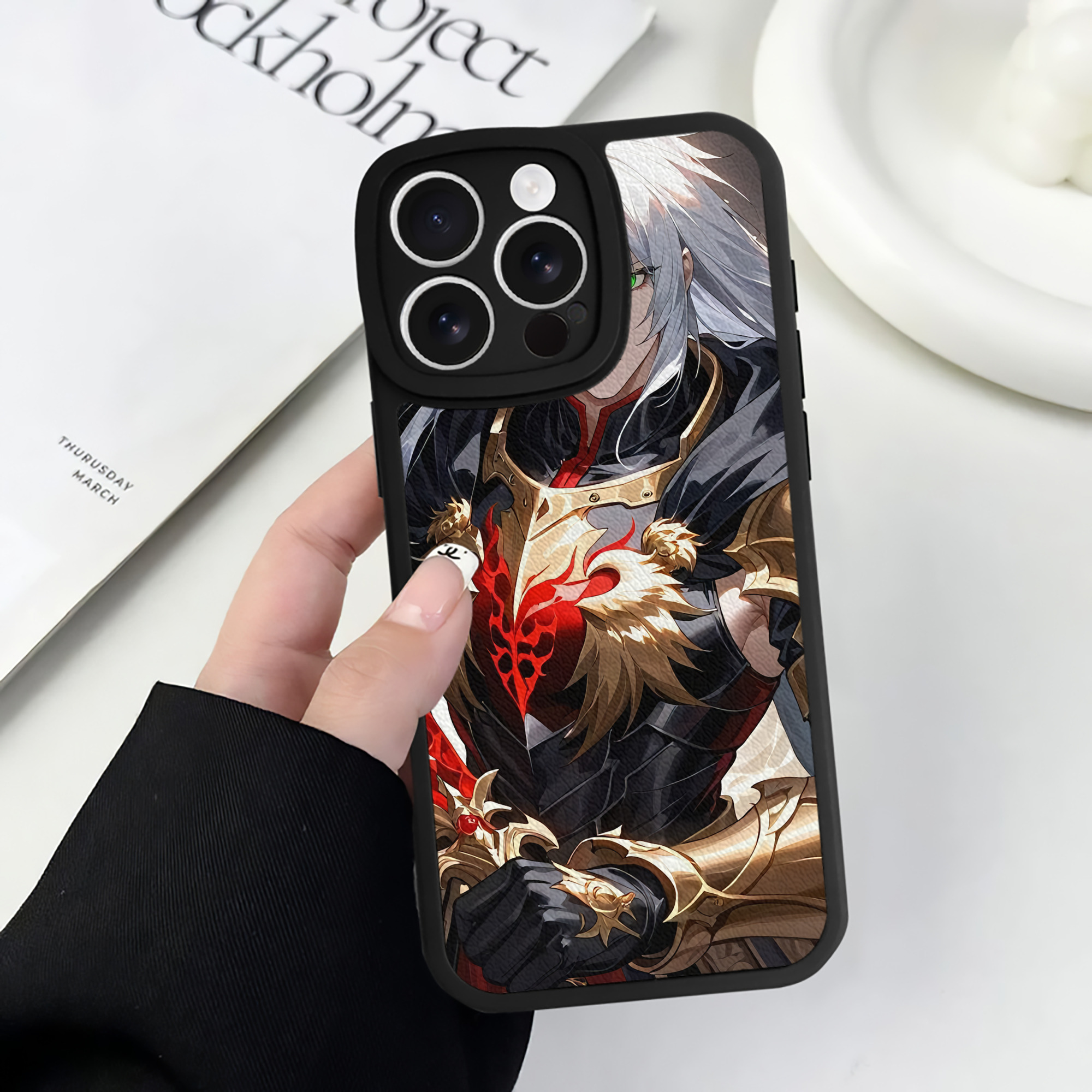 （画像用） 刀剣乱舞 Touken Ranbu 【iPhone 16シリーズ対応】シリコンスマホケース（レザー調） 材質：シリコン